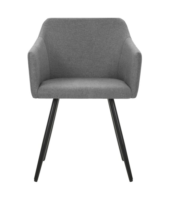 Eetkamerstoelen 6 st stof lichtgrijs