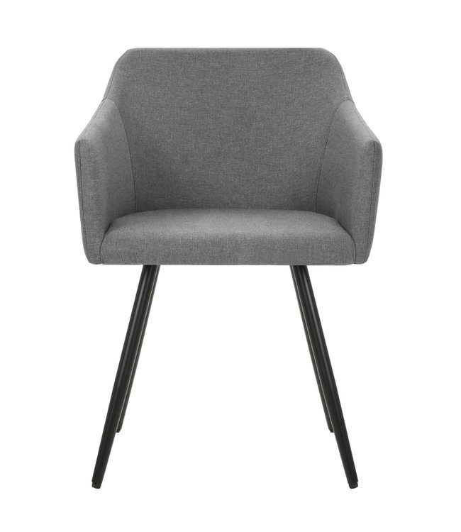 Eetkamerstoelen 4 st stof lichtgrijs