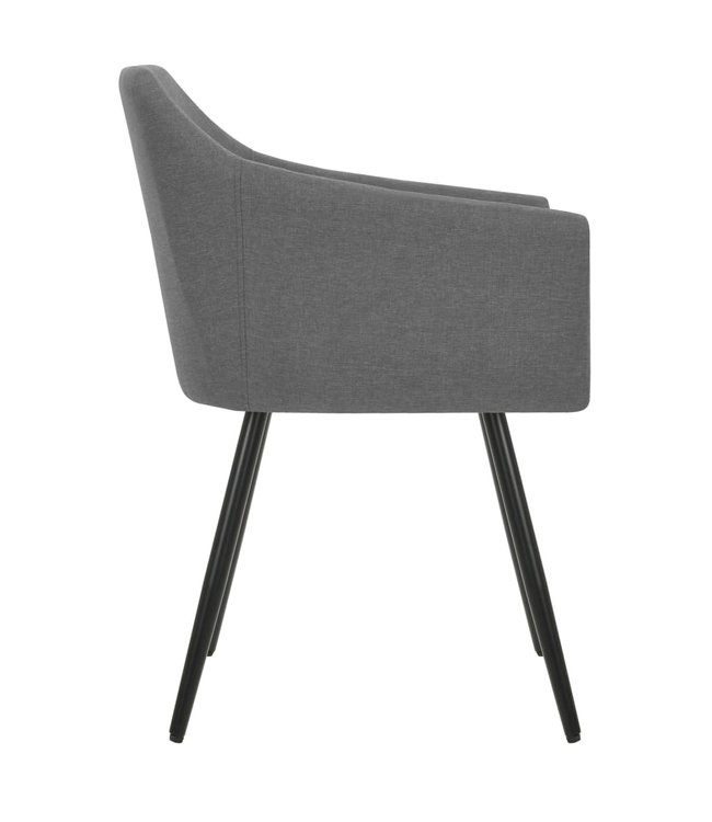 Eetkamerstoelen 4 st stof lichtgrijs