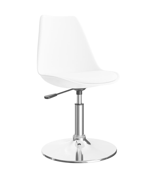 Eetkamerstoelen draaibaar 6 st kunstleer wit