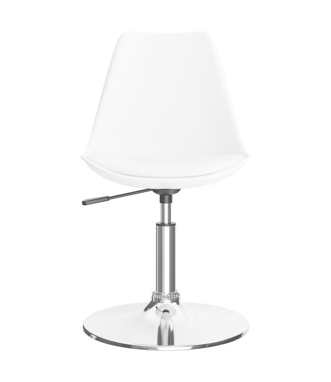 Eetkamerstoelen draaibaar 6 st kunstleer wit