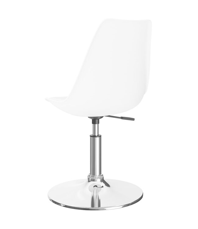 Eetkamerstoelen draaibaar 6 st kunstleer wit