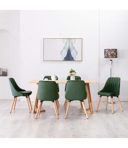 Eetkamerstoelen 6 st fluweel donkergroen