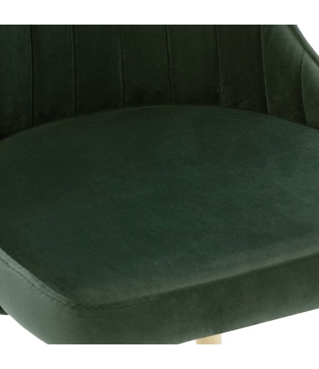 Eetkamerstoelen 6 st fluweel donkergroen
