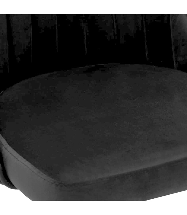 Eetkamerstoelen 4 st fluweel zwart