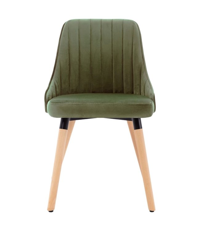 Eetkamerstoelen 4 st fluweel lichtgroen