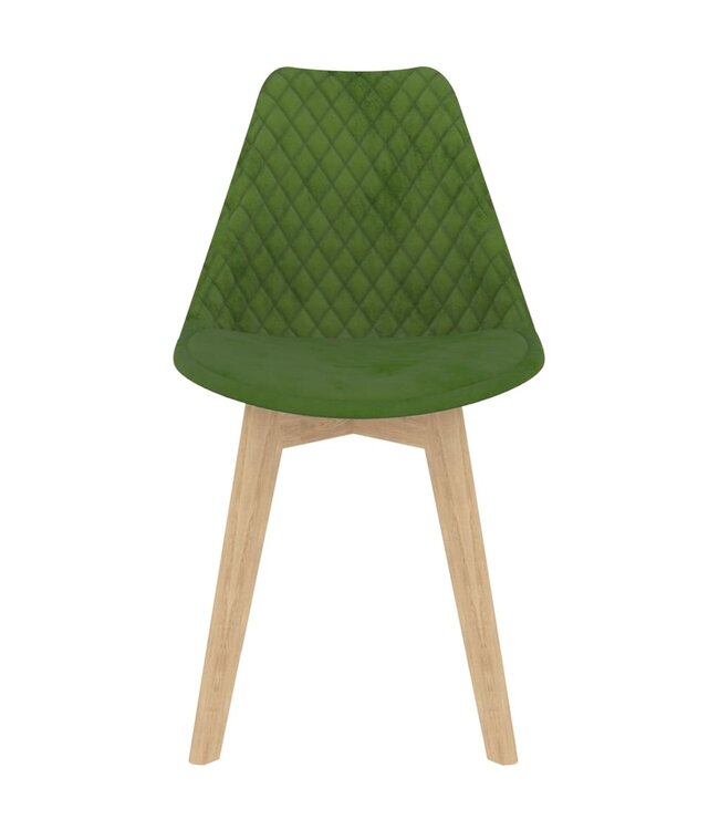 Eetkamerstoelen 4 st fluweel lichtgroen