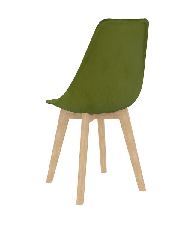 Eetkamerstoelen 2 st fluweel lichtgroen