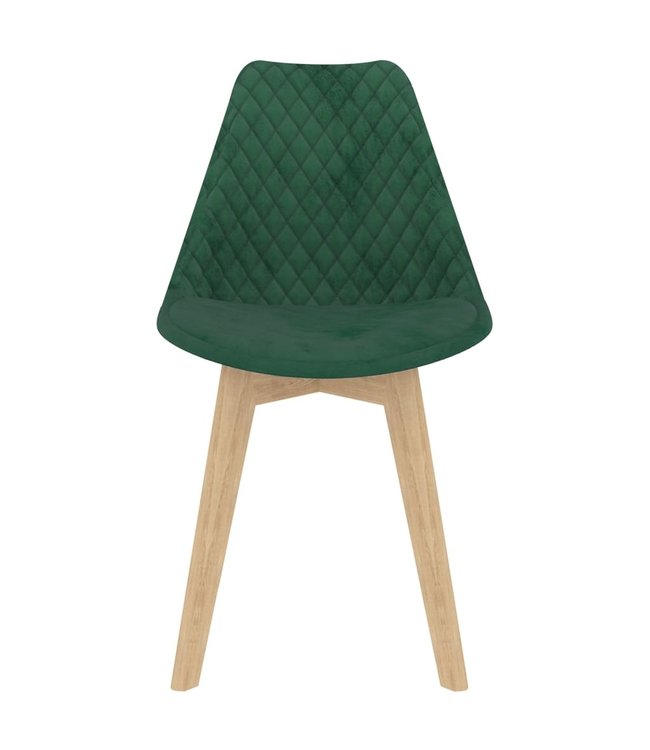 Eetkamerstoelen 2 st fluweel donkergroen