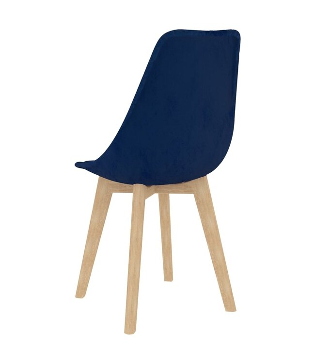 Eetkamerstoelen 2 st fluweel blauw
