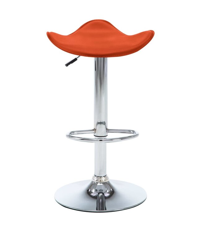 Barkrukken 2 st kunstleer oranje