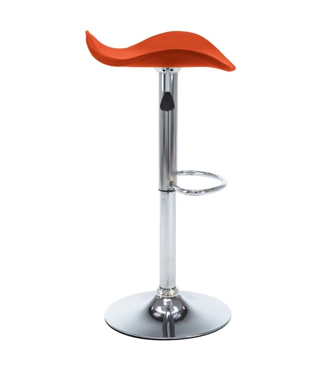 Barkrukken 2 st kunstleer oranje