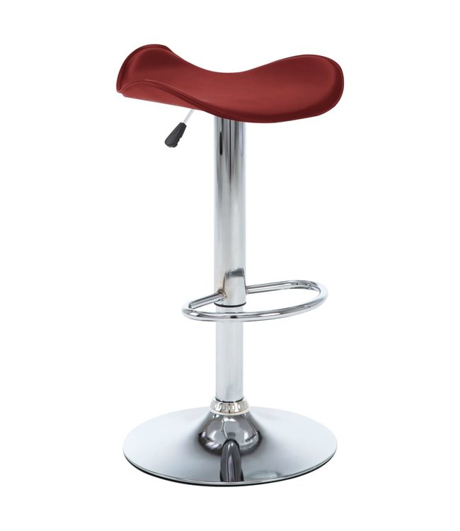 Barkrukken 2 st kunstleer wijnrood