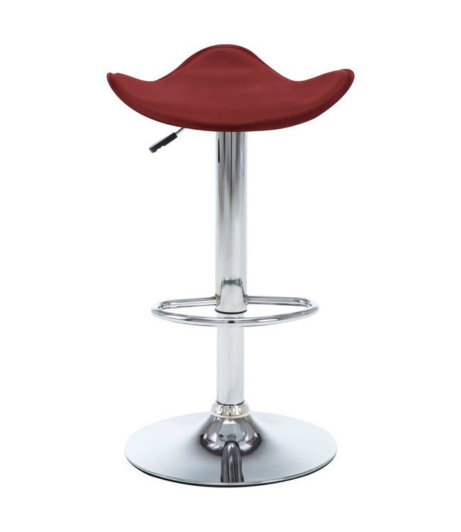 Barkrukken 2 st kunstleer wijnrood