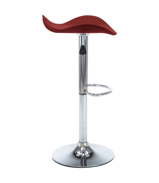 Barkrukken 2 st kunstleer wijnrood