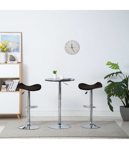 Barkrukken 2 st kunstleer bruin