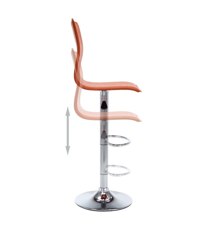 Barkrukken 2 st kunstleer oranje