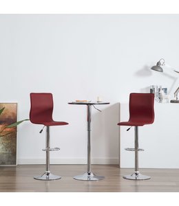 Barkrukken 2 st kunstleer rood