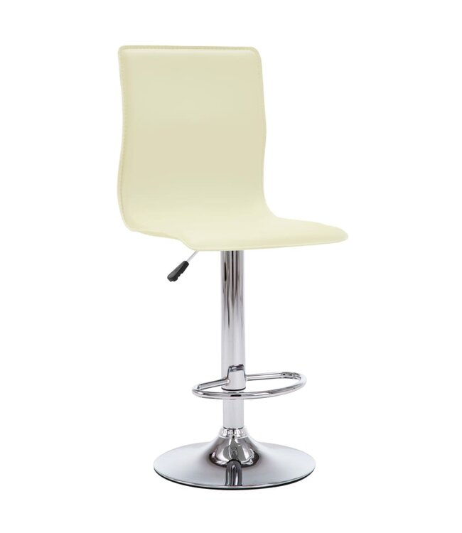 Barkrukken 2 st kunstleer crème