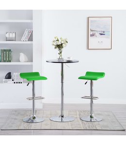 Barkrukken 2 st kunstleer groen