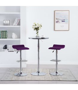 Barkrukken 2 st kunstleer paars