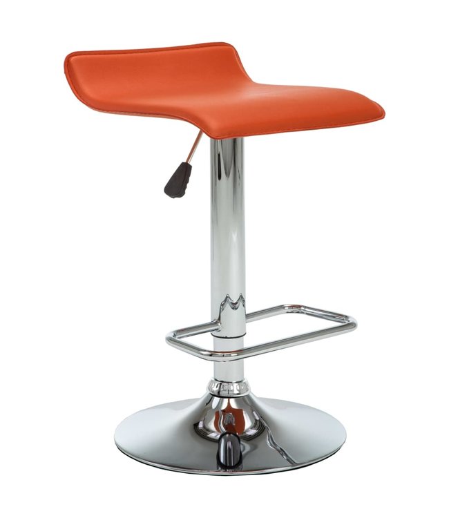 Barkrukken 2 st kunstleer oranje