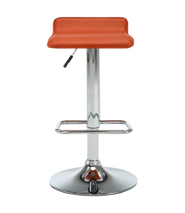 Barkrukken 2 st kunstleer oranje