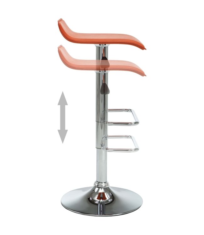 Barkrukken 2 st kunstleer oranje