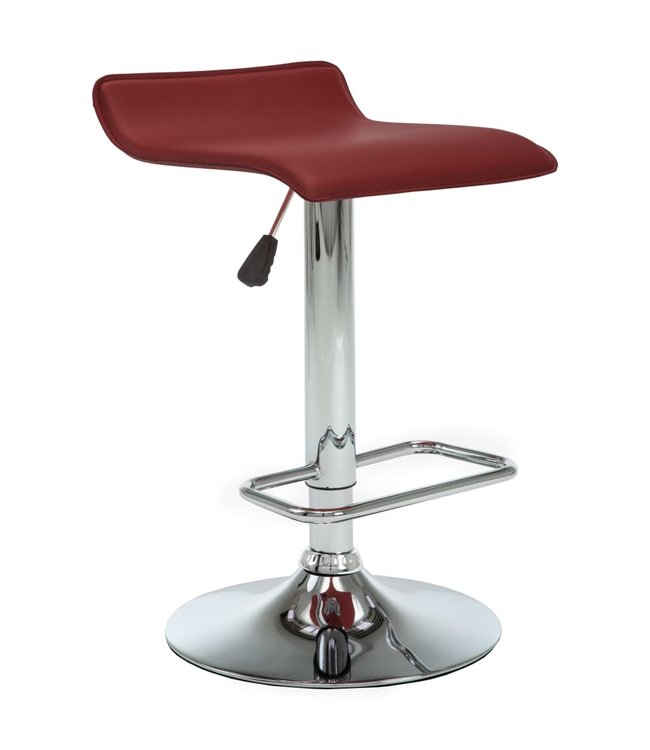 Barkrukken 2 st kunstleer wijnrood