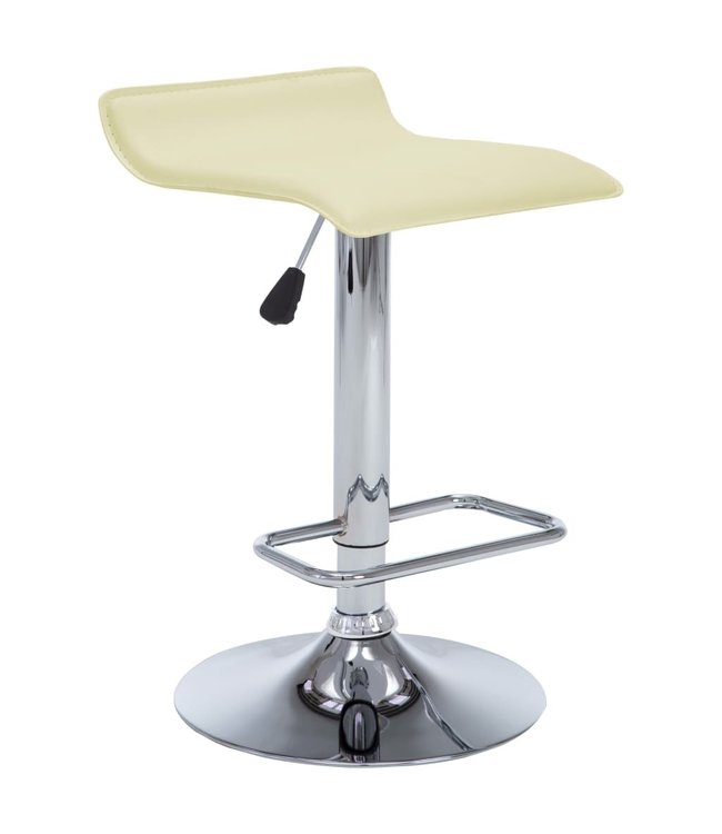 Barkrukken 2 st kunstleer crème