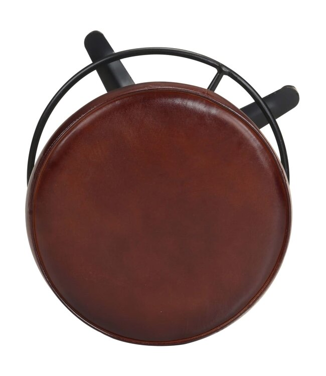 Barkrukken 2 st 66 cm echt leer