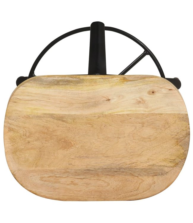 Barkrukken 2 st 66 cm massief mangohout