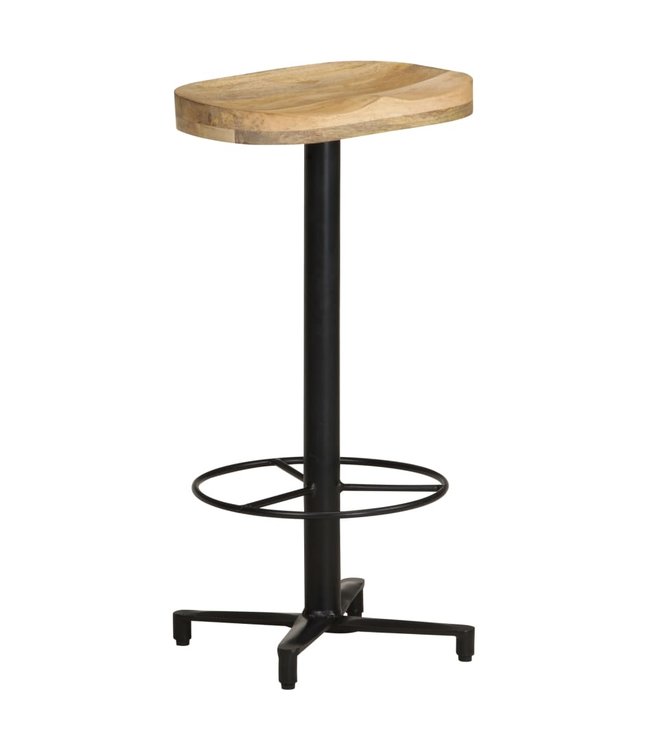 Barkrukken 2 st 76 cm massief mangohout