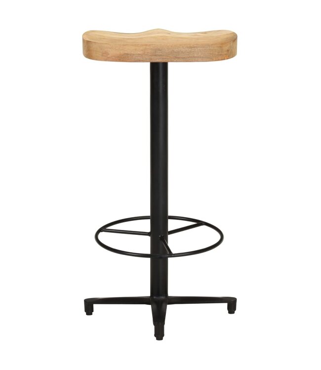 Barkrukken 2 st 76 cm massief mangohout