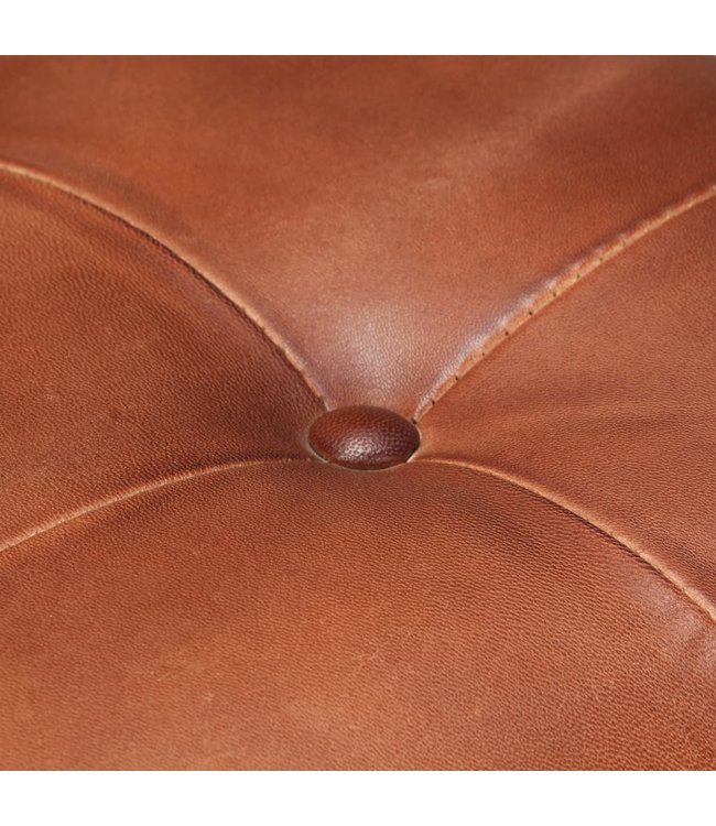 Eetkamerstoelen 2 st echt leer bruin