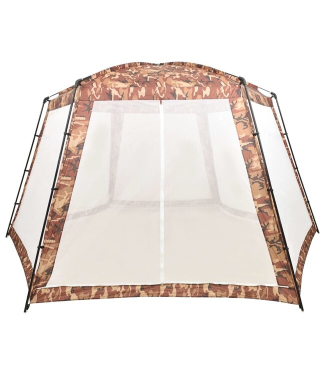 Zwembadtent 590x520x250 cm stof camouflage