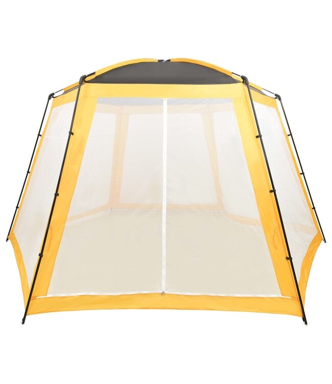 Zwembadtent 500x433x250 cm stof geel
