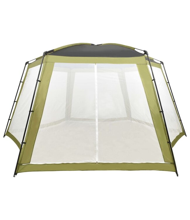 Zwembadtent 660x580x250 cm stof groen