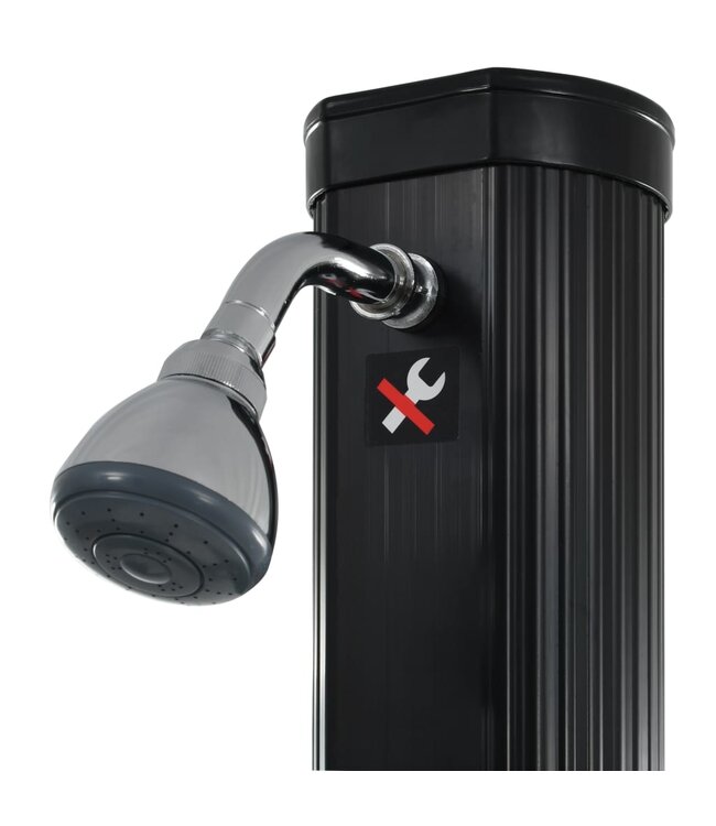 Solar douche inklapbaar 23 L 214 cm zwart