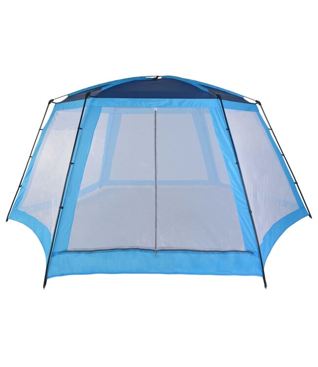 Zwembadtent 660x580x250 cm stof blauw