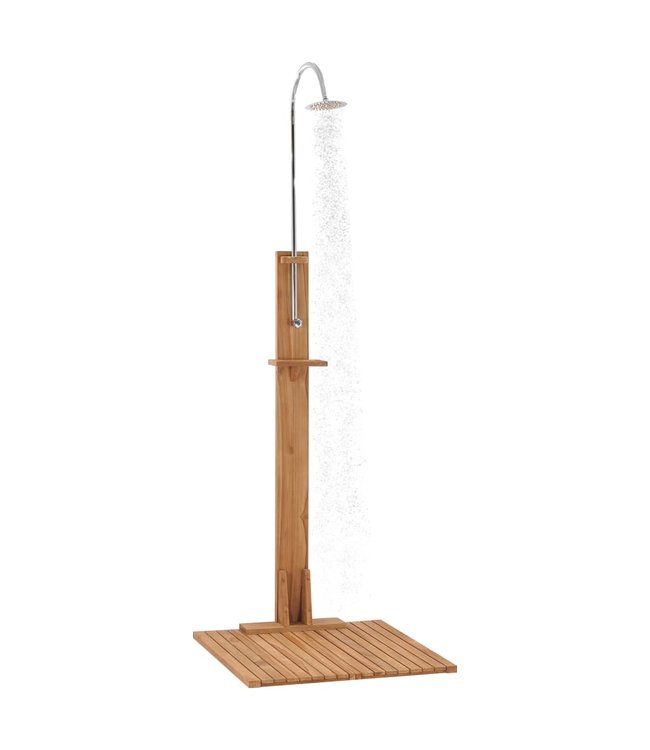 Buitendouche 75x75x210 cm massief teakhout