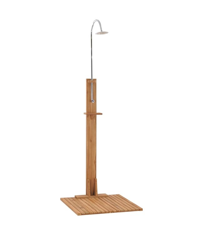 Buitendouche 75x75x210 cm massief teakhout