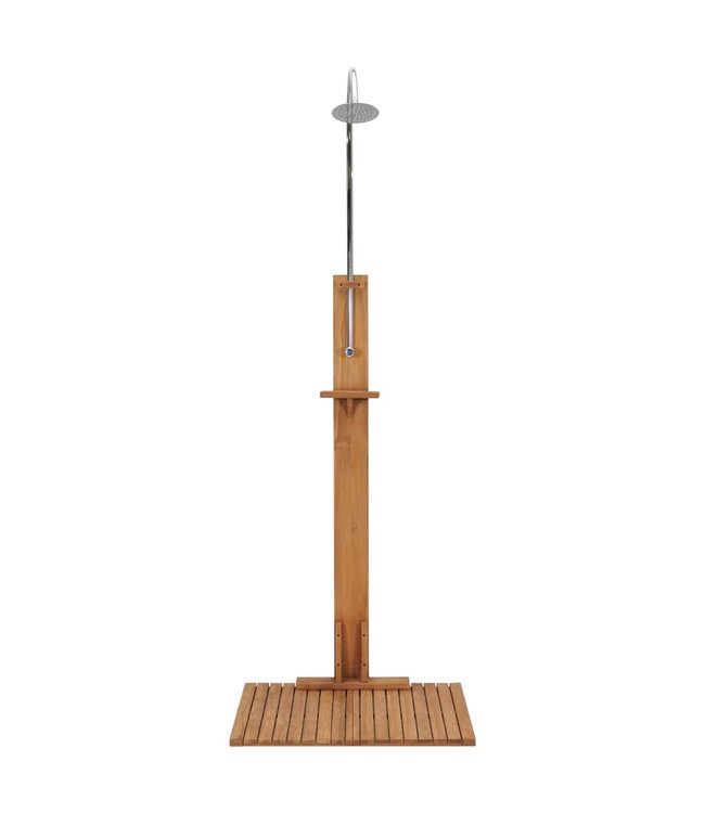 Buitendouche 75x75x210 cm massief teakhout