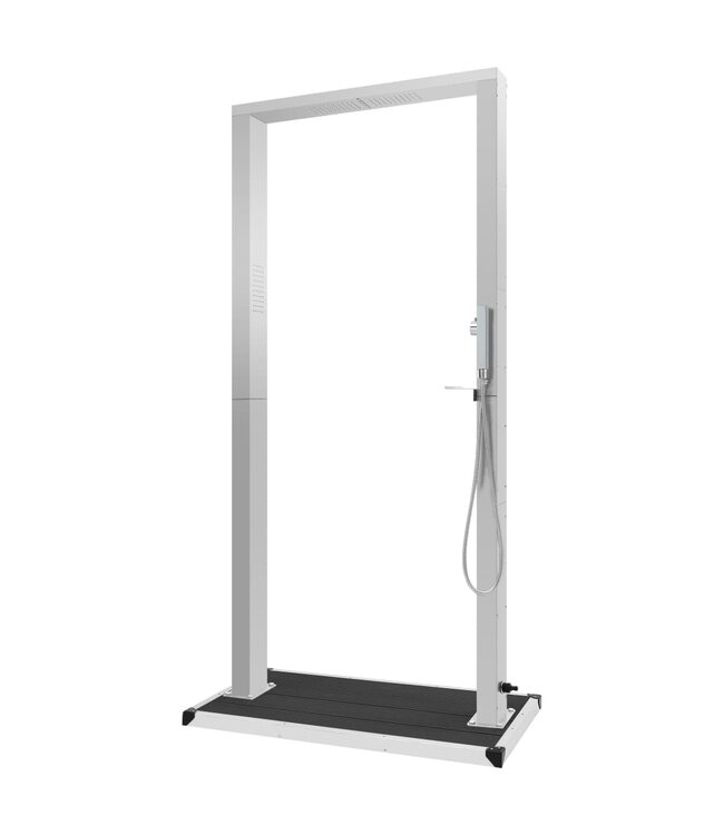 Buitendouche met bak HKC roestvrij staal