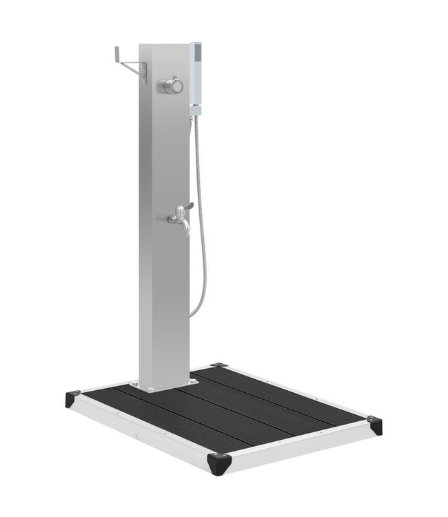 Buitendouche met bak HKC roestvrij staal