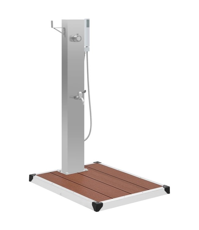 Buitendouche met bak HKC roestvrij staal