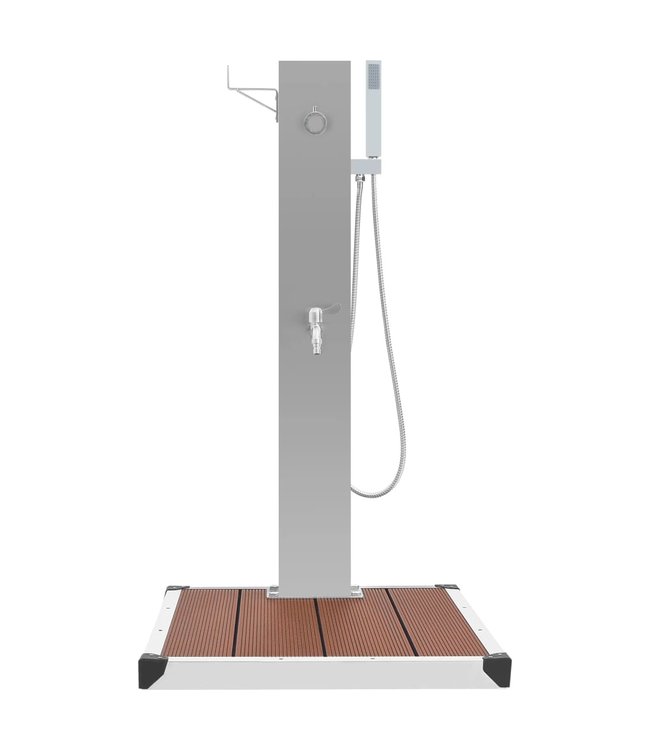 Buitendouche met bak HKC roestvrij staal