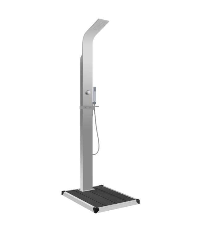 Buitendouche met bak HKC roestvrij staal