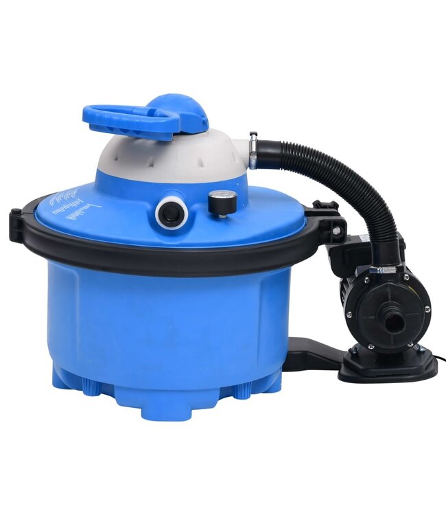 Zandfilterpomp 200 W 25 L 385x620x432 mm blauw en zwart