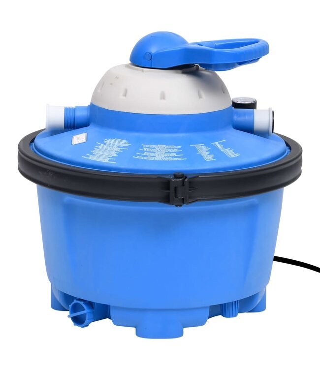 Zandfilterpomp 200 W 25 L 385x620x432 mm blauw en zwart
